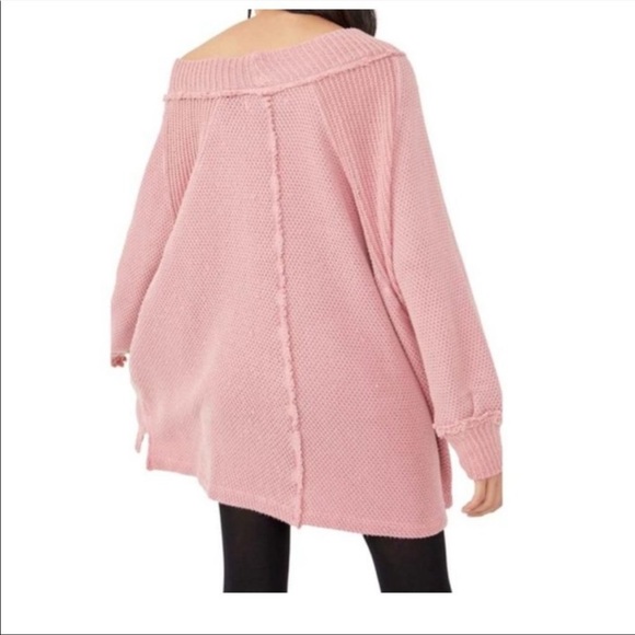 NWT Free People We the Free People She's A Keeper Sweater Faded Coral XS - Picture 7 of 11